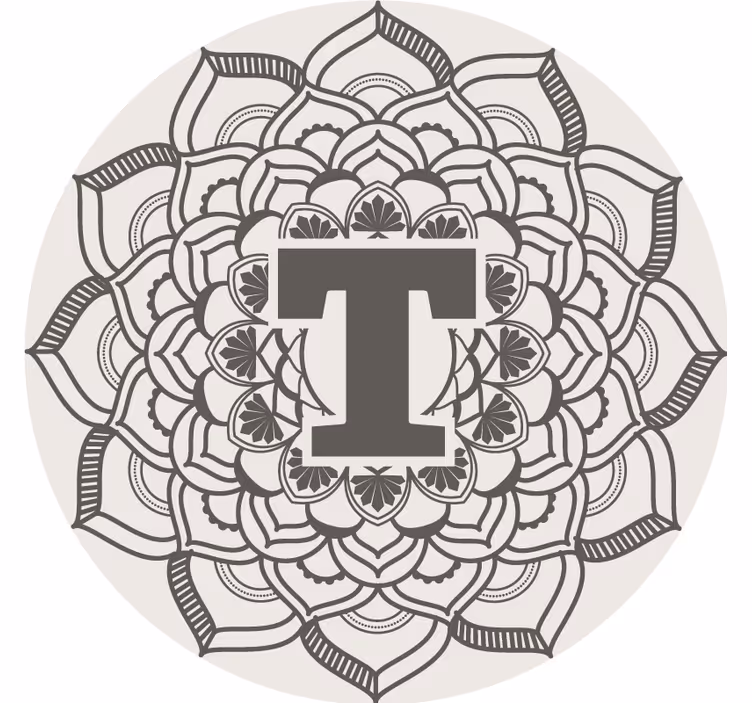 Podkładka pod piwo z kwiatowym monogramem - TenStickers