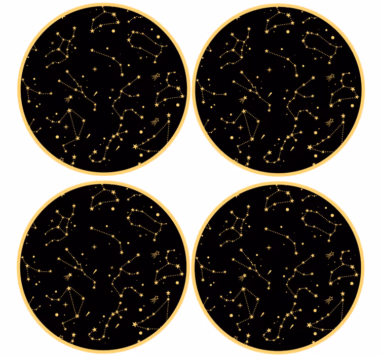 Podstawka pod kubek geek elementy wzoru nieba - TenStickers