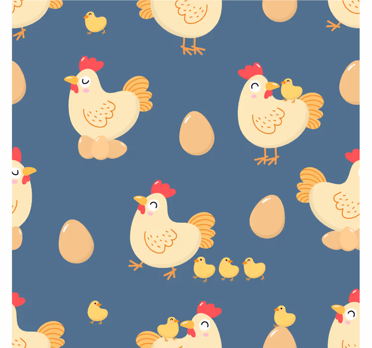 Podstawka pod kubek geek wesołe kury z jajkami - TenStickers