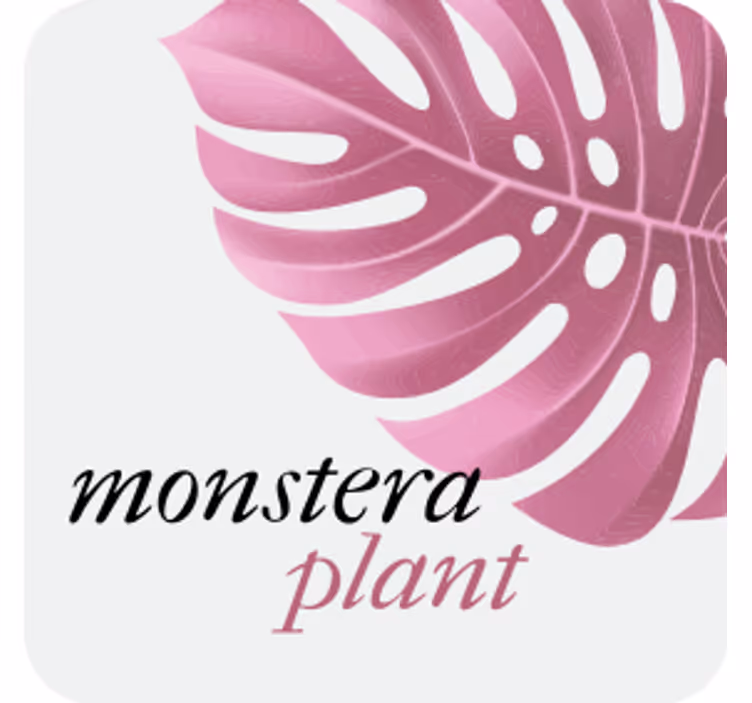 Personalizowana podkładka pod kubek liść monstery - TenStickers