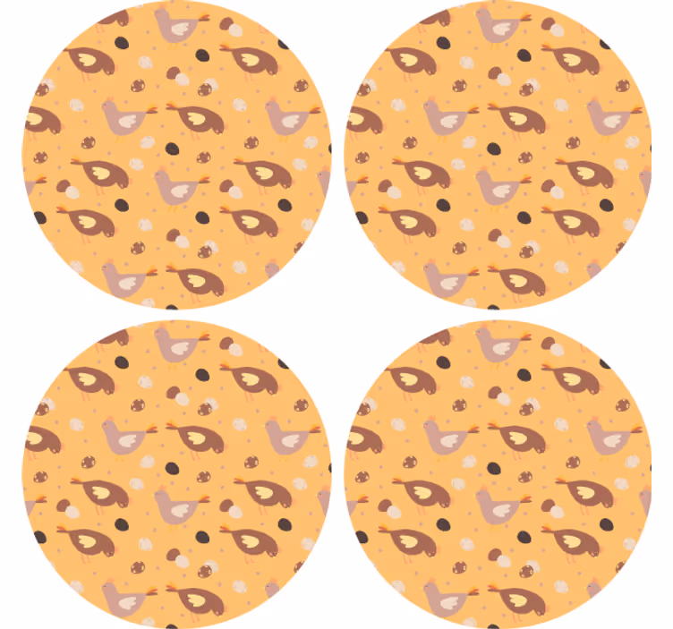 Podstawka pod kubek geek fantazyjny wzór ptaka - TenStickers