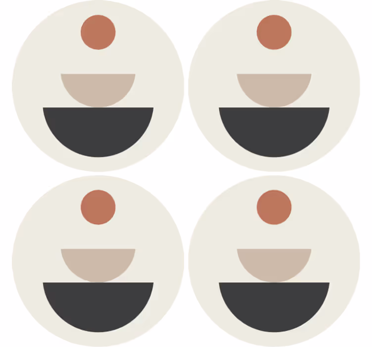 Podstawka pod kubek geek w warstwowych okręgach - TenStickers