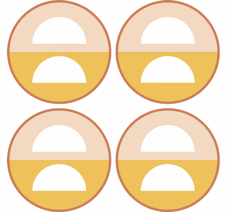 Podstawka pod kubek geek geometryczne półkola - TenStickers
