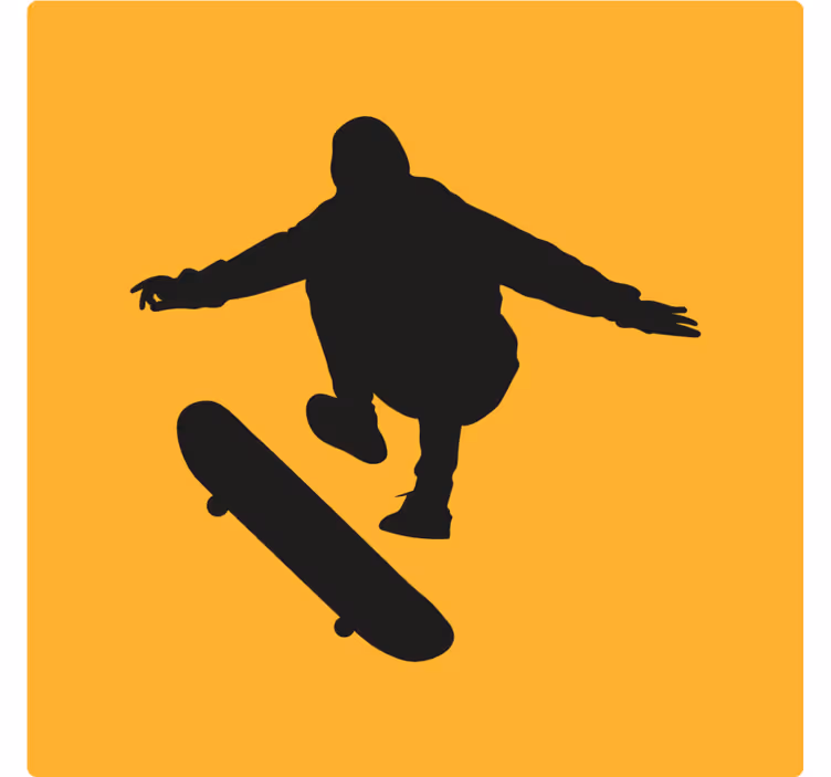 Vintage podstawka pod kubek sylwetka skatera - TenStickers