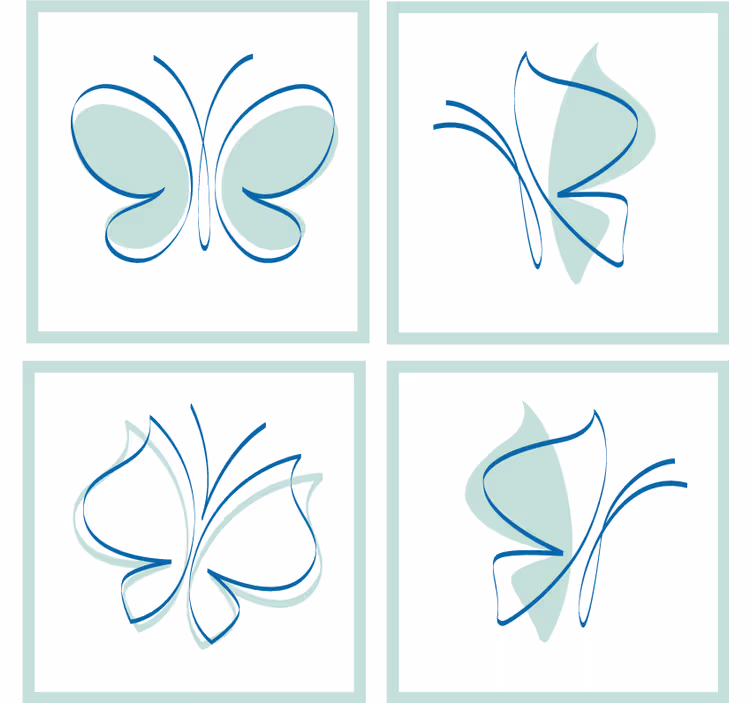 Podkładka pod kubek z wzorami eleganckie wzory motyli - TenStickers
