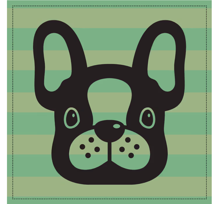 Nowoczesna podkładka pod kubek pies french bulldog - TenStickers