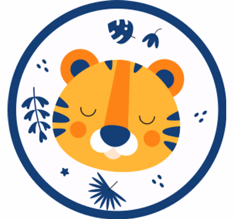 Podstawka pod kubek geek z uroczym tygryskiem - TenStickers