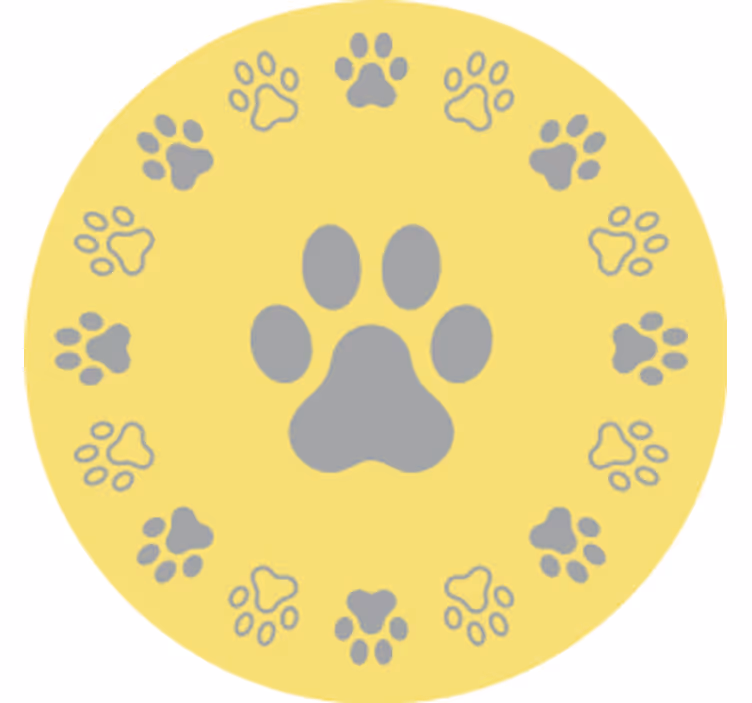 Nowoczesna podkładka pod kubek wzór w łapki - TenStickers