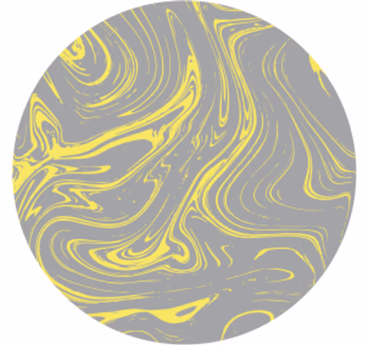 Podkładka pod kubek z wzorami w żółte spirale - TenStickers
