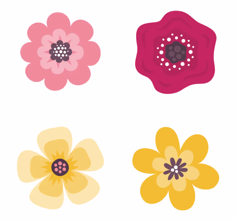 Podstawka pod kubek geek w intensywne kwiaty - TenStickers