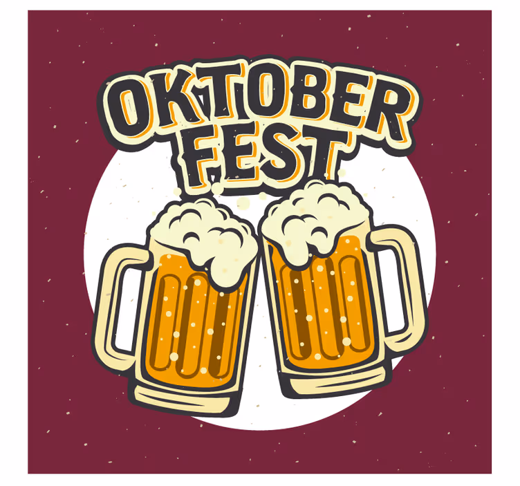 Podkładka pod piwo Oktoberfest z dwójką - TenStickers