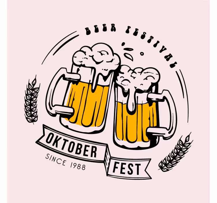 Podkładka pod piwo oktoberfest na zdrowie - TenStickers