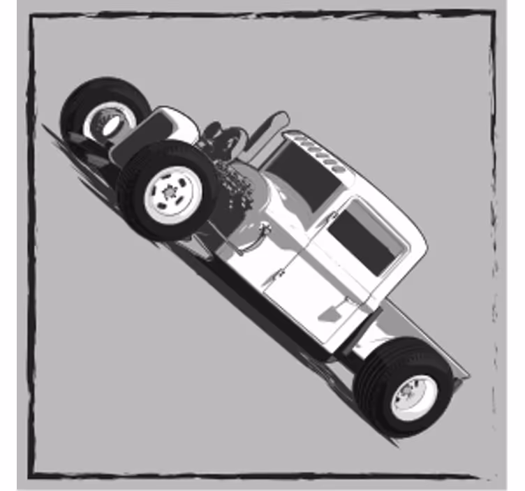 Podstawka pod kubek geek klasyczny wizerunek hot rod - TenStickers