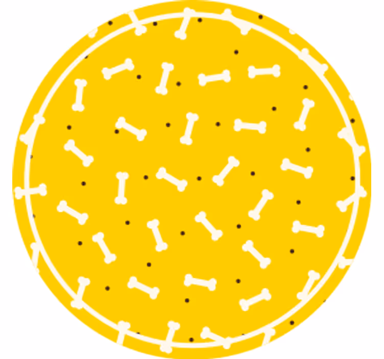 Podstawka pod kubek geek okrągowy wzór kości - TenStickers