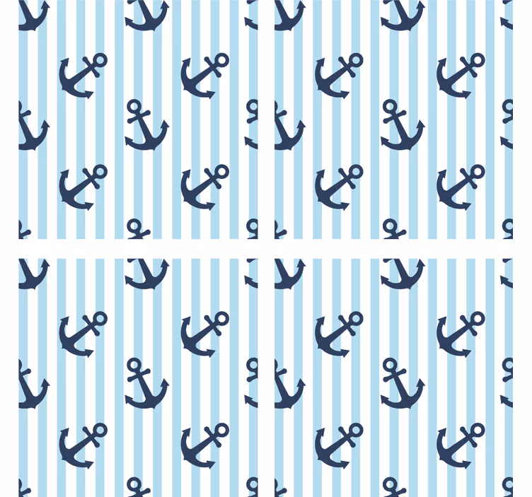 Podstawka pod kubek geek w morski wzór kotwic - TenStickers
