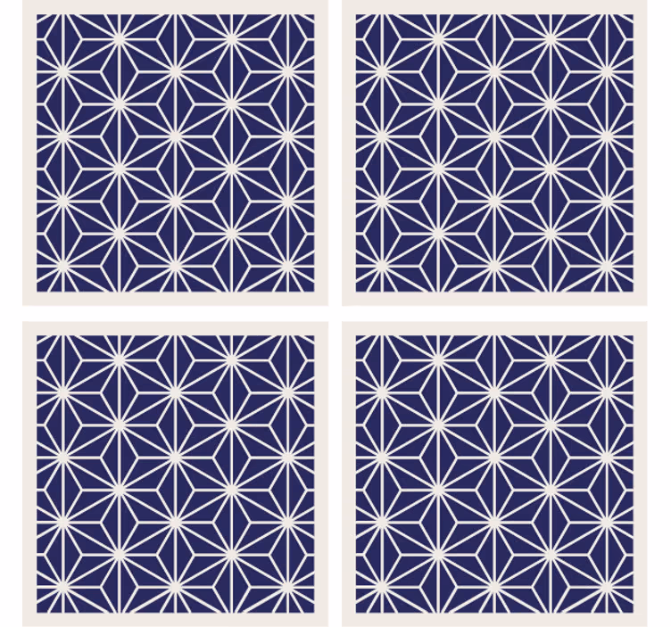 Podkładka pod kubek z wzorami o geometrycznej fakturze - TenStickers