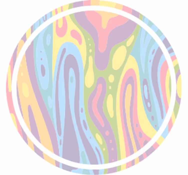 Podkładka pod kubek z wzorami faluje w pastelach - TenStickers