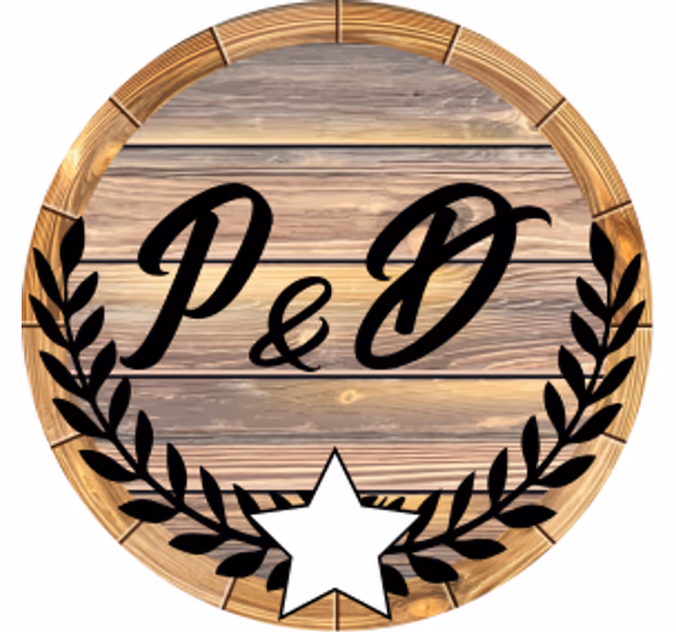 Personalizowana podkładka pod kubek z inicjałami w beczce - TenStickers