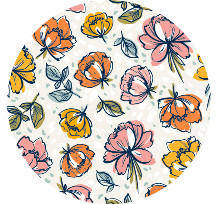 Nowoczesna podkładka pod kubek w stylu botanicznym - TenStickers