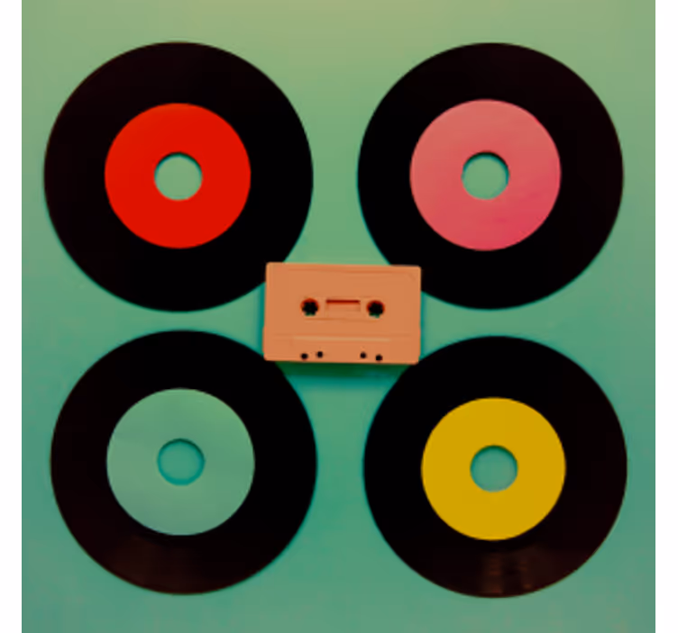 Podstawka pod kubek geek zestaw retro winyli - TenStickers
