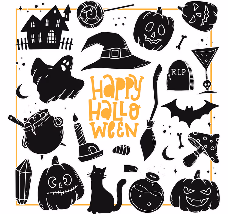 Podkładka pod kubek halloween straszne ilustracje - TenStickers