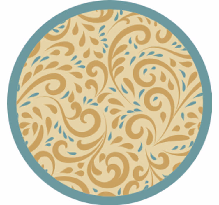 Podkładka pod kubek z wzorami elegancka kwiatowa inspiracja - TenStickers