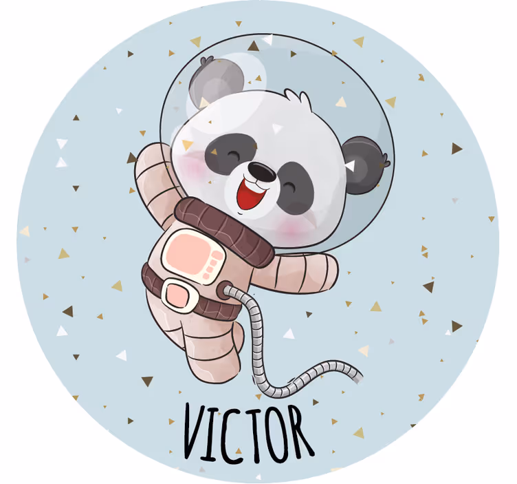 Vintage podstawka pod kubek radosny astronauta panda - TenStickers