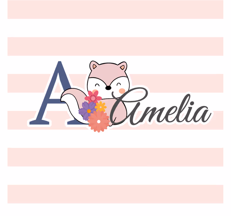 Personalizowana podkładka pod kubek z ilustracją lisa - TenStickers
