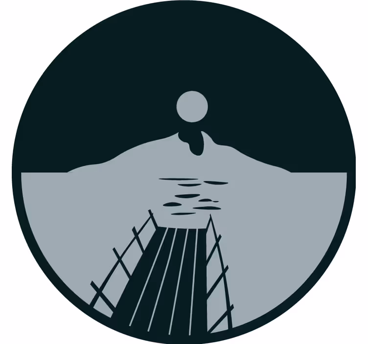 Podkładka pod piwo zachód słońca nad wodą - TenStickers