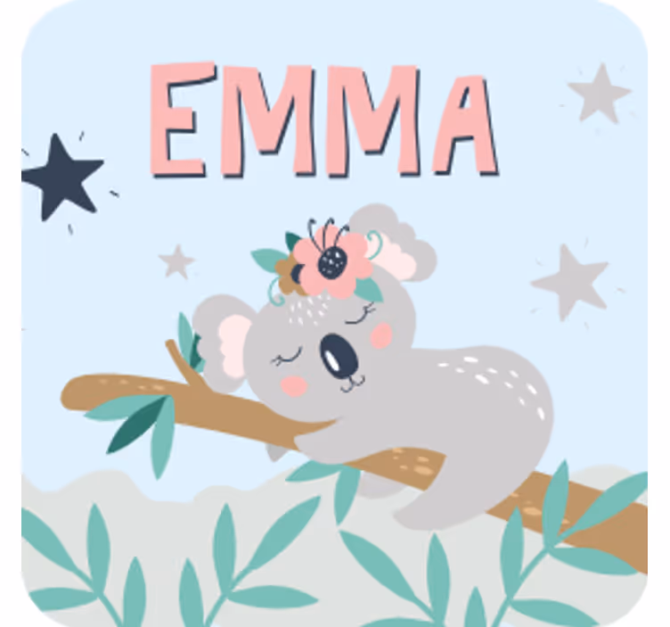 Personalizowana podkładka pod kubek z uroczą koalą - TenStickers