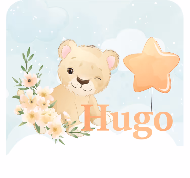 Personalizowana podkładka pod kubek lwia gwiazdka - TenStickers