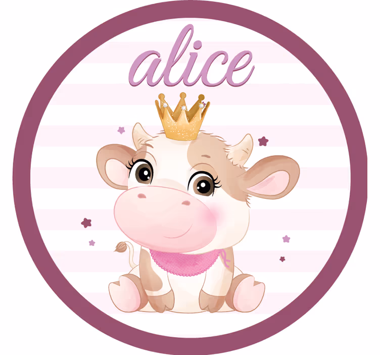 Personalizowana podkładka pod kubek urocza krowa - TenStickers