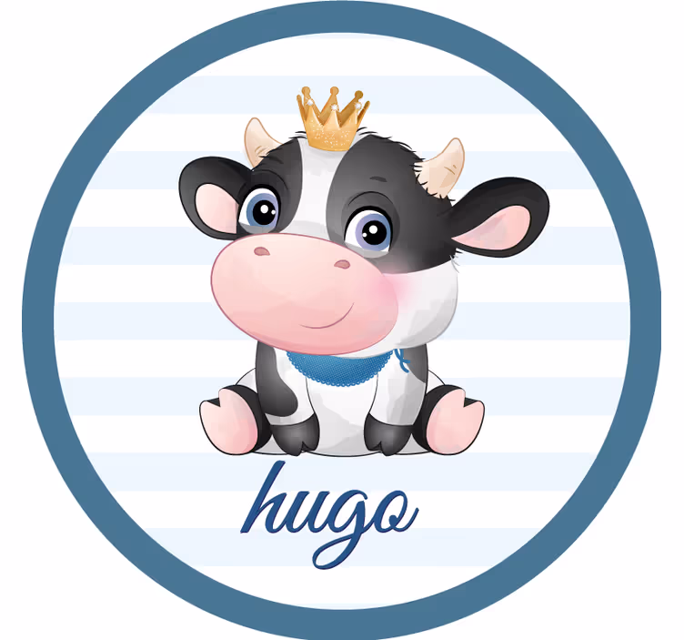 Personalizowana podkładka pod kubek z uroczą krową - TenStickers