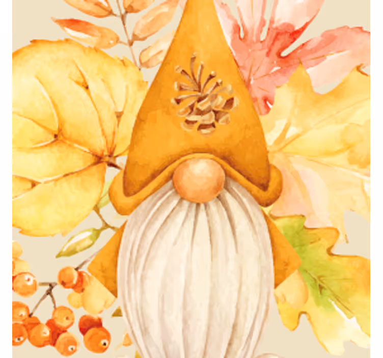 Podkładka pod kubek halloween ze wzorem jesiennego gnomka - TenStickers