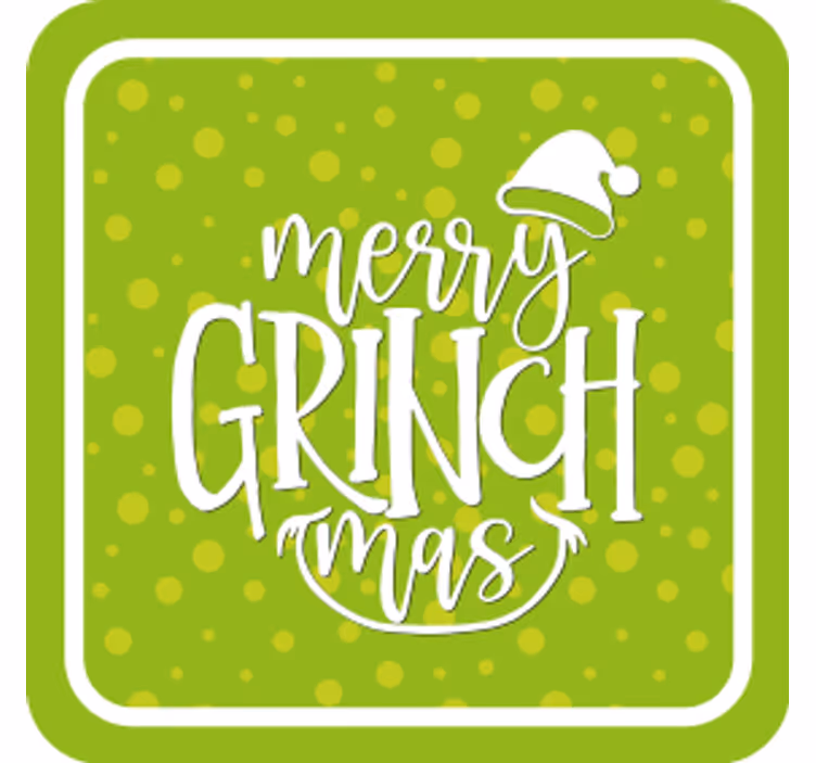 Podkładka pod kubek na święta Życzliwy grinch - TenStickers