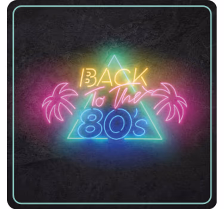 Vintage podstawka pod kubek neonowy retro lat 80-tych - TenStickers