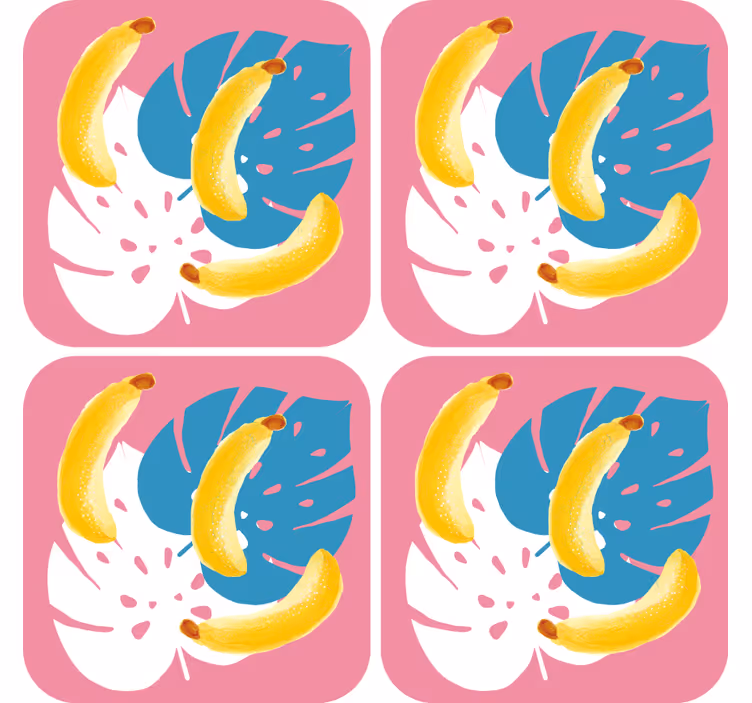 Podstawka pod kubek geek kolorowy bukiet bananów - TenStickers