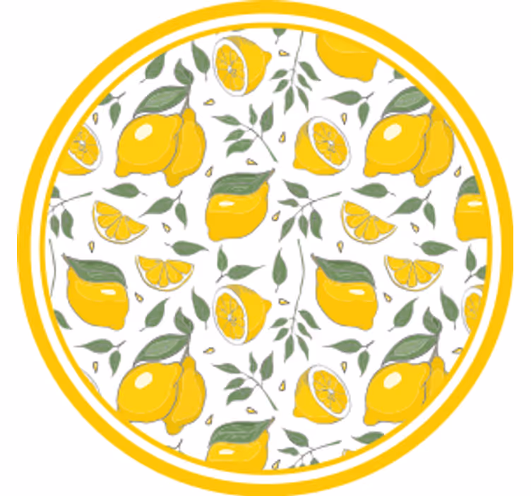 Podkładka pod kubek z wzorami cytrynowymi - TenStickers