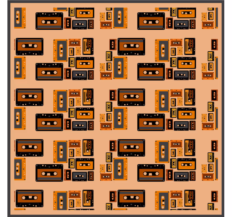 Podstawka pod kubek geek w stylu vintage kaset - TenStickers
