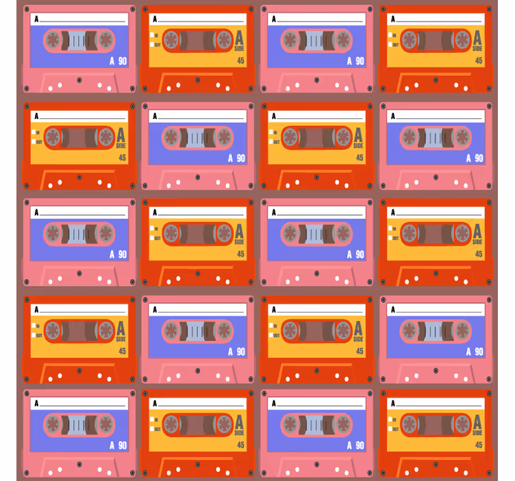 Vintage podstawka pod kubek kasety retro - TenStickers