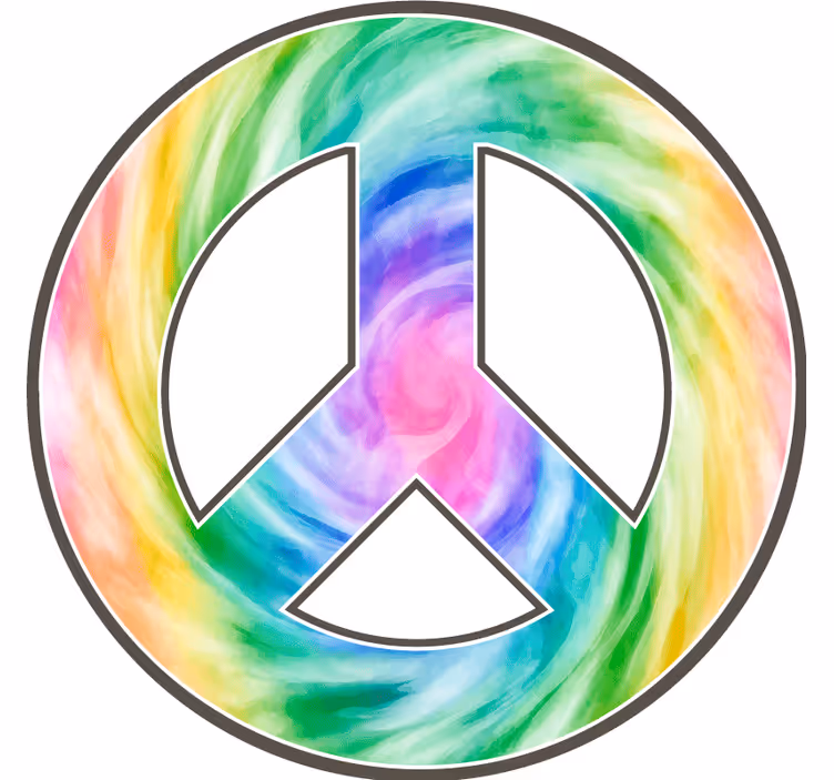 Podstawka pod kubek geek kolorowy symbol pokoju - TenStickers