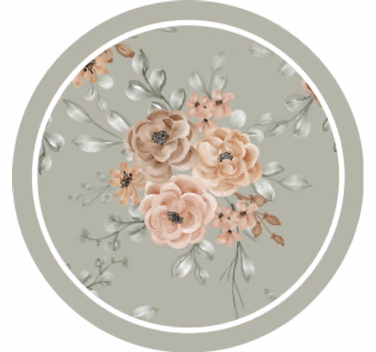 Nowoczesna podkładka pod kubek kwiatowa elegancja - TenStickers