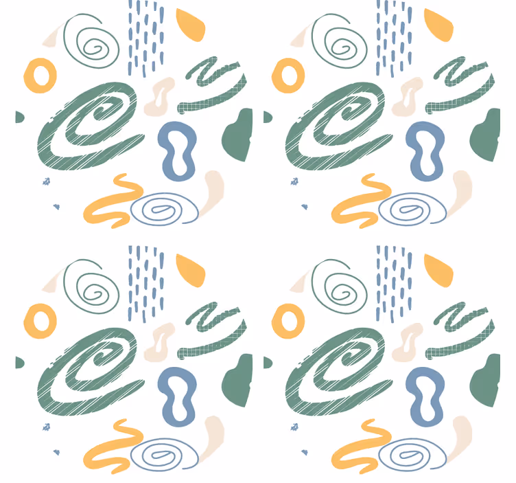 Podkładka pod kubek z wzorami abstrakcyjne spirale - TenStickers