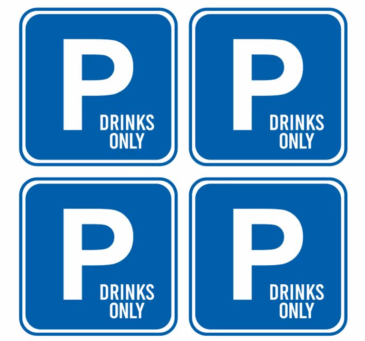 Podkładka pod kubek z tekstem zastrzeżone napoje - TenStickers