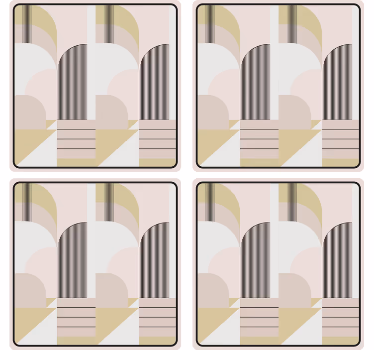 Podkładka pod kubek Pastelowa miejski design - TenStickers