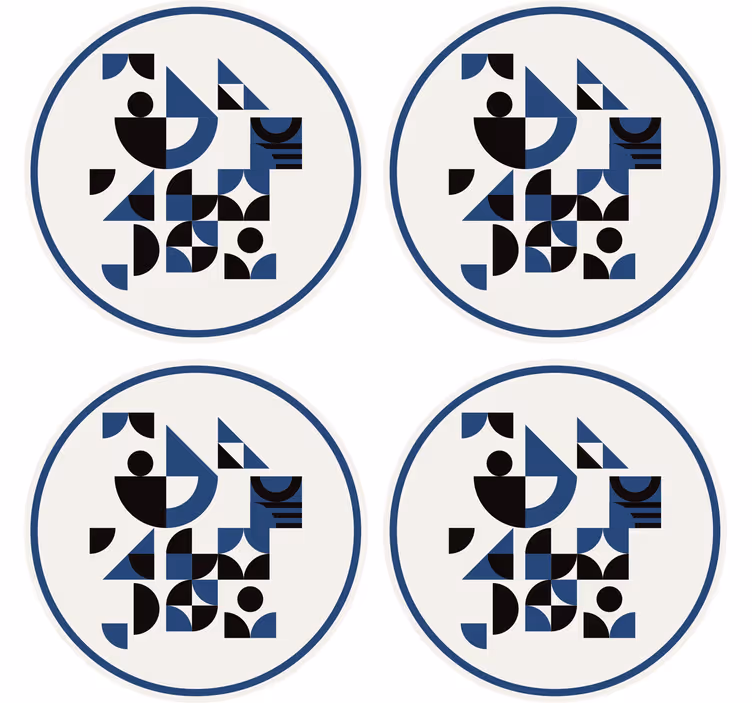Nowoczesna podkładka pod kubek w geometryczne wzory - TenStickers