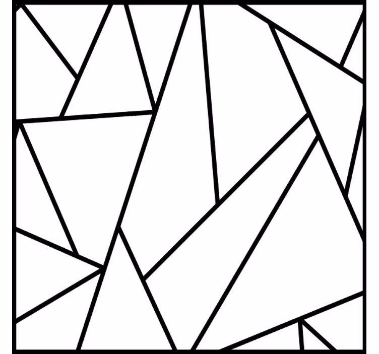 Podkładka pod kubek z wzorami w geometryczne czarne linie - TenStickers