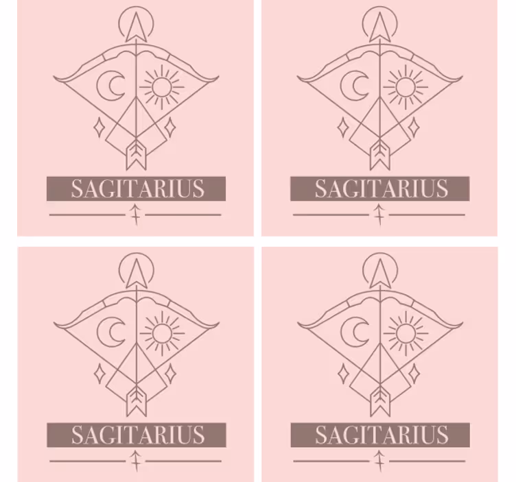 Podkładka pod kubek znaku zodiaku strzelec - TenStickers