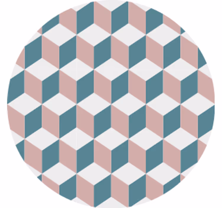 Podkładka pod kubek z wzorami wzór geometrycznych sześcianów - TenStickers