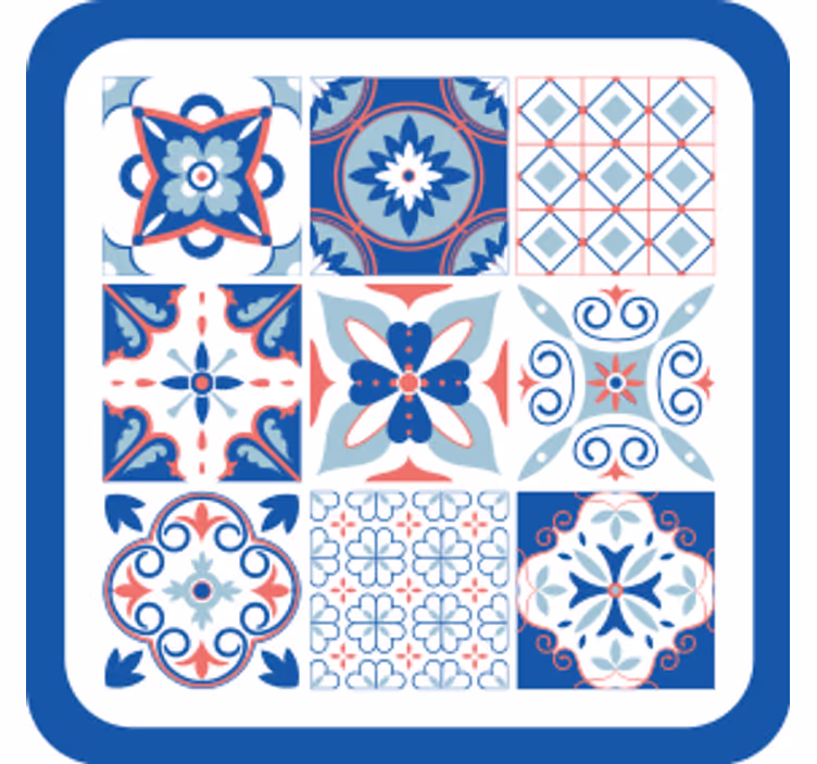 Podkładka pod kubek płytki wzory geometryczne - TenStickers